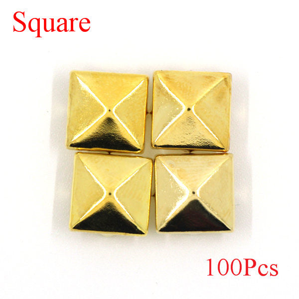 Metal Spikes Square Studs Rivets for Punk Rock Leather Craft, Clothes, Shoes & Bracelet DIY Projects, Four Claw Design