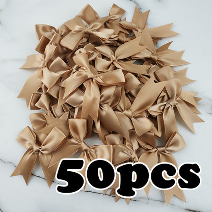 Small Fresh Pink Ribbon Bow, Satin Ribbon Flower for DIY Party Decoration & Handcraft
