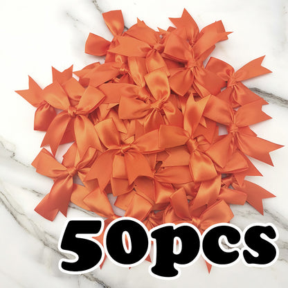 Small Fresh Pink Ribbon Bow, Satin Ribbon Flower for DIY Party Decoration & Handcraft