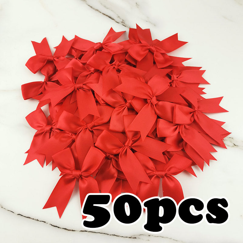 Small Fresh Pink Ribbon Bow, Satin Ribbon Flower for DIY Party Decoration & Handcraft