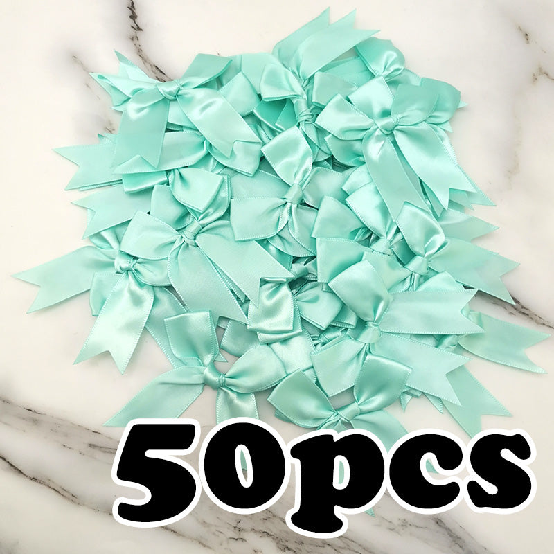 Small Fresh Pink Ribbon Bow, Satin Ribbon Flower for DIY Party Decoration & Handcraft