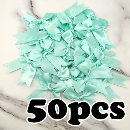 Small Fresh Pink Ribbon Bow, Satin Ribbon Flower for DIY Party Decoration & Handcraft