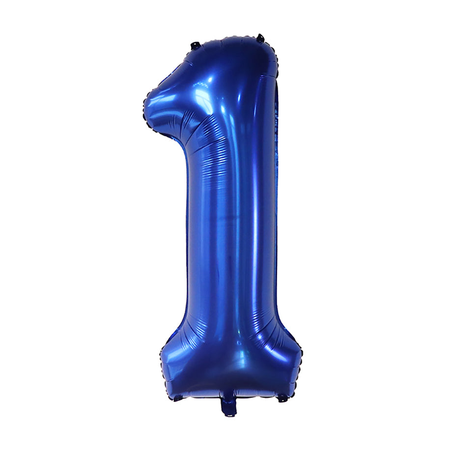 Dark Blue Number Foil Balloon, Giant Helium Party Balloons for Children Birthday, Baby Shower & Graduation Decor