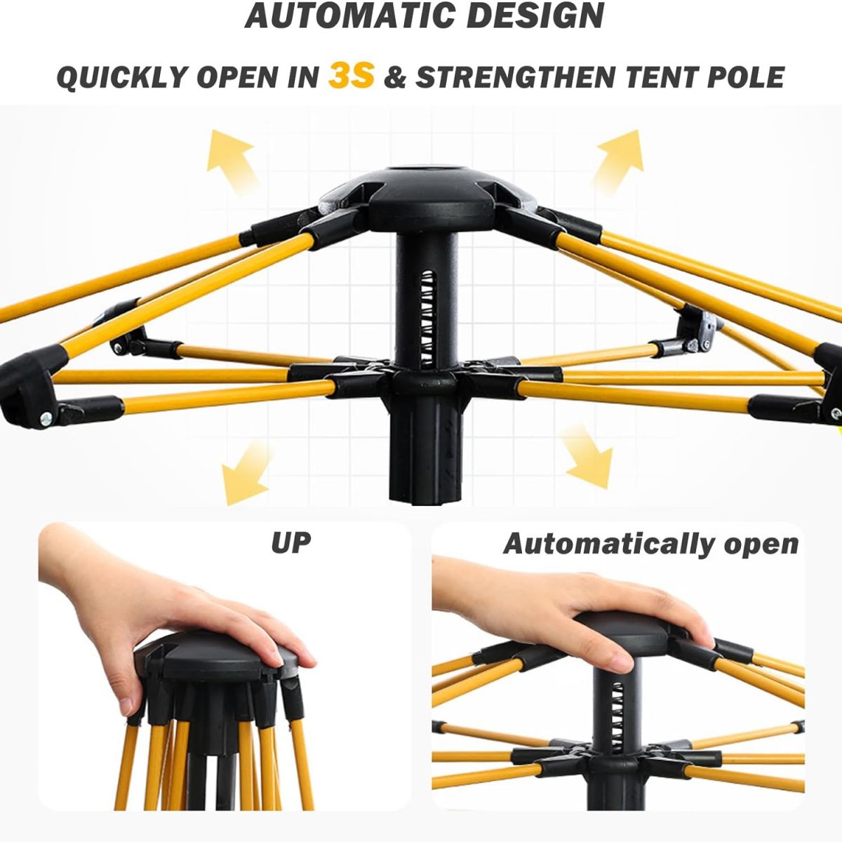 Outdoor Automatic Quick-opening Tent Self-driving Travel Camping Tent with Two Doors and Two Windows