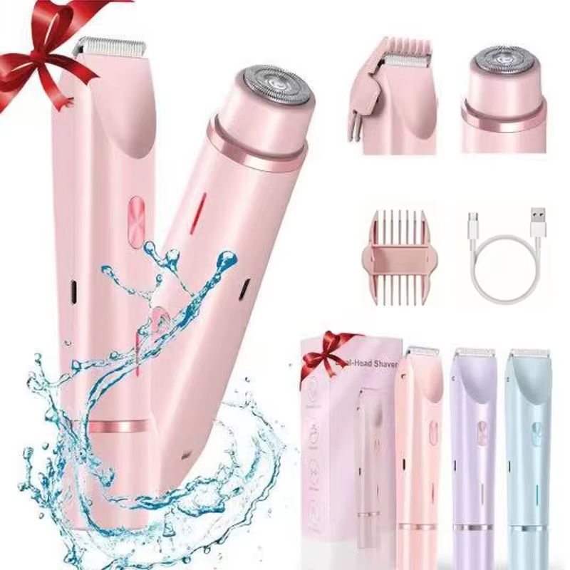 2 in 1 Women Electric Shaver and Trimmer – Dual Head Rechargeable Hair Clipper for Smooth Grooming
