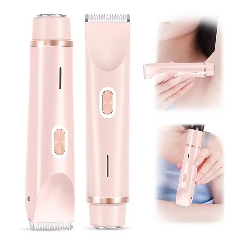 2 In 1 Women Electric Shaver And Trimmer  Dual Head Rechargeable Hair Clipper For Smooth Grooming 2