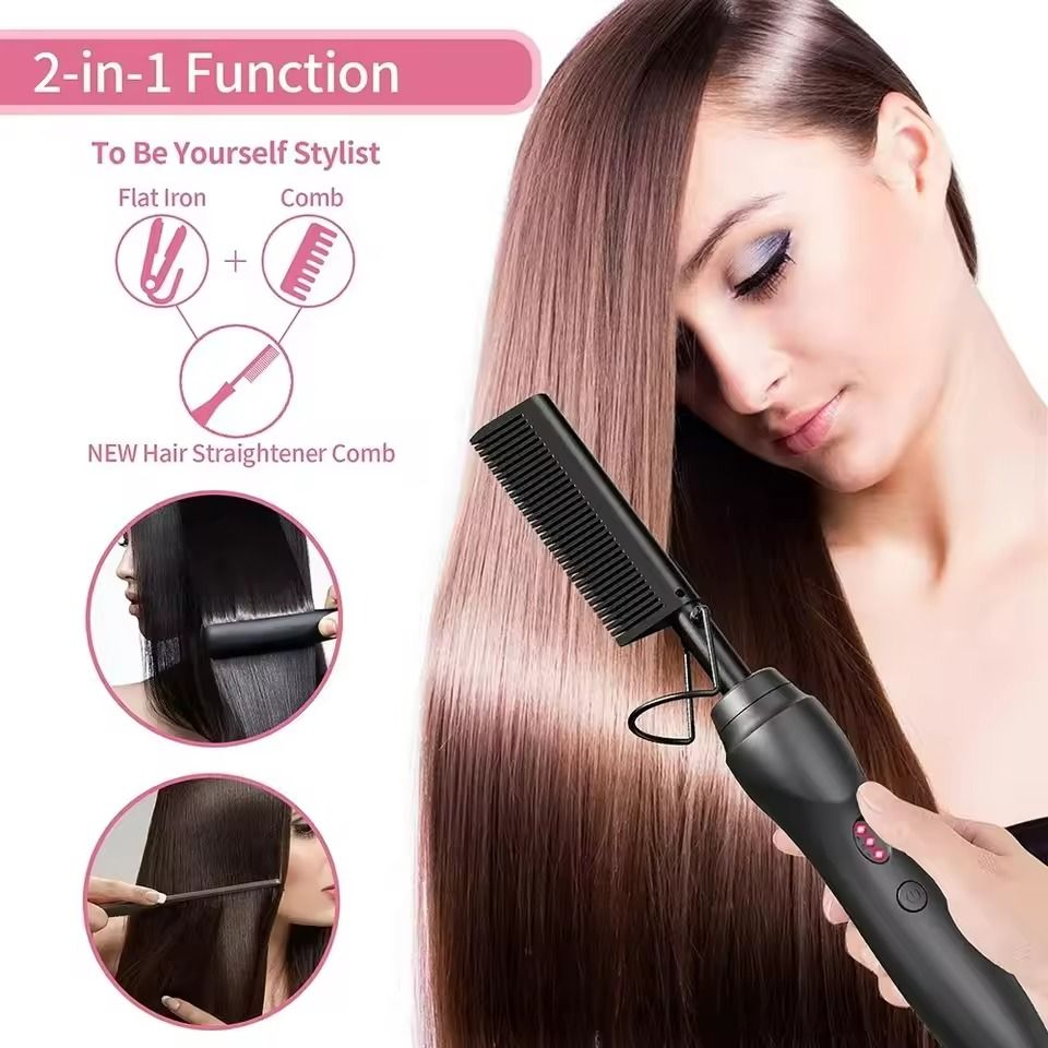 Ceramic Hot Comb Hair Straightener For Hair Beards And Wigs 3