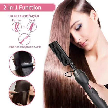 Ceramic Hot Comb Hair Straightener For Hair Beards And Wigs 3