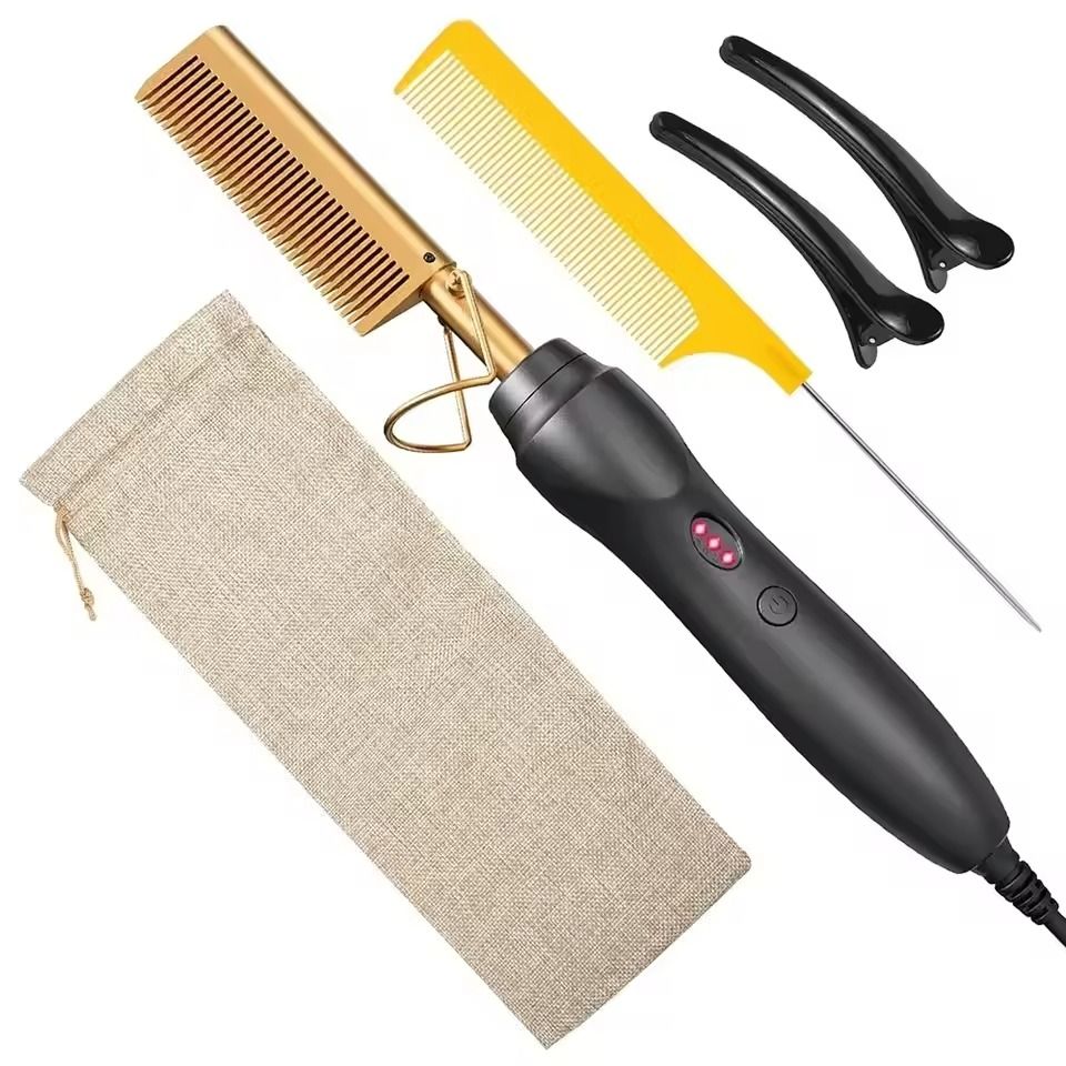 Ceramic Hot Comb Hair Straightener For Hair Beards And Wigs 12