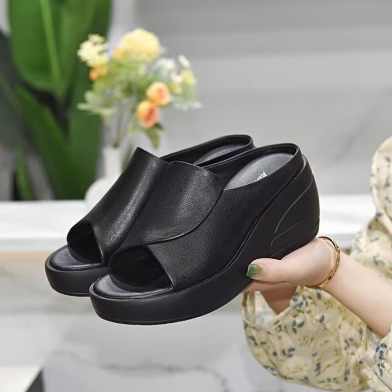 Womens Orthopedic Wedge Platform Sandals  Open Toe Thick Sole Slides For Beach  Everyday Comfort 2