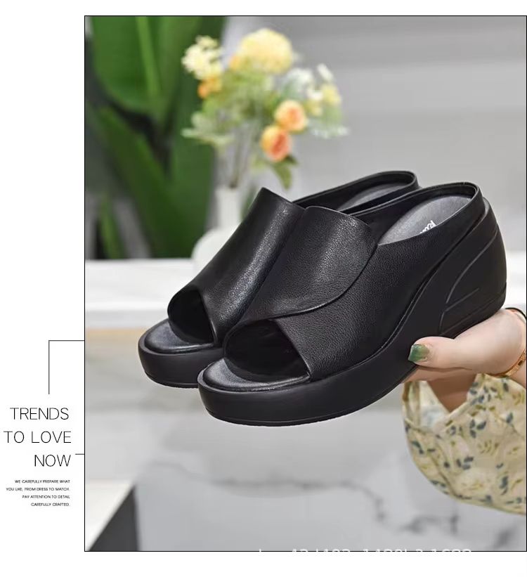 Womens Orthopedic Wedge Platform Sandals  Open Toe Thick Sole Slides For Beach  Everyday Comfort 7