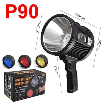 High-Powered SolarSpot Pro Rechargeable Hunting Spotlight with COB Light