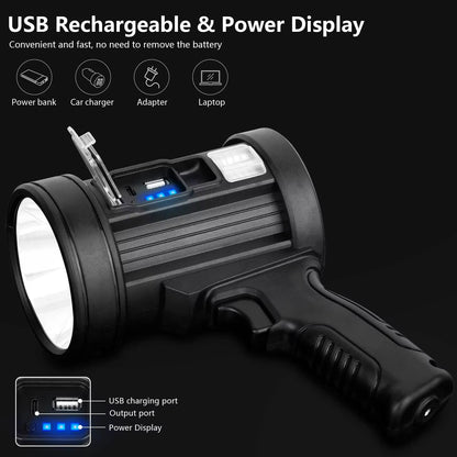 HighPowered SolarSpot Pro Rechargeable Hunting Spotlight With COB Light 3
