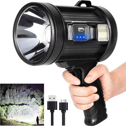 HighPowered SolarSpot Pro Rechargeable Hunting Spotlight With COB Light 7