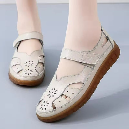 Womens Covered Toe Summer Sandals  Comfortable Flat Walking Beach Shoes 1