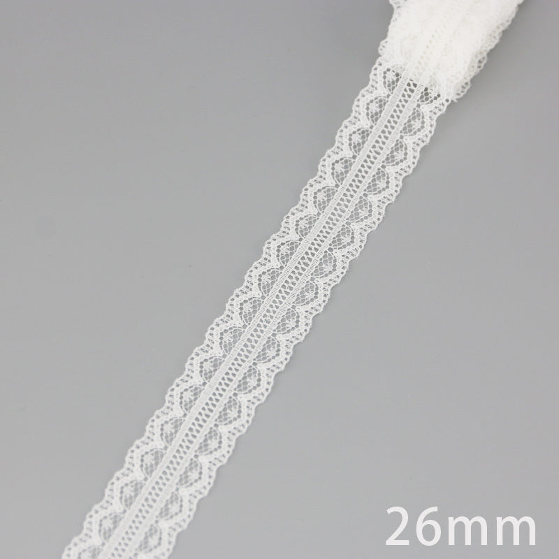 White Lace Ribbon Webbing 5 YardsRoll Polyester Fabric Trim For Gift Packing DIY Sewing Crafts  Dec 2