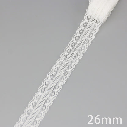 White Lace Ribbon Webbing 5 YardsRoll Polyester Fabric Trim For Gift Packing DIY Sewing Crafts  Dec 2