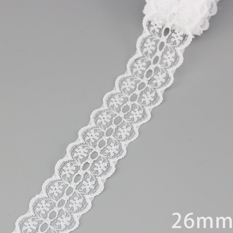 White Lace Ribbon Webbing 5 YardsRoll Polyester Fabric Trim For Gift Packing DIY Sewing Crafts  Dec 3