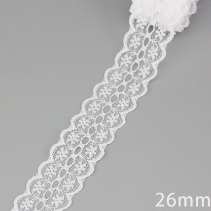 White Lace Ribbon Webbing 5 YardsRoll Polyester Fabric Trim For Gift Packing DIY Sewing Crafts  Dec 3