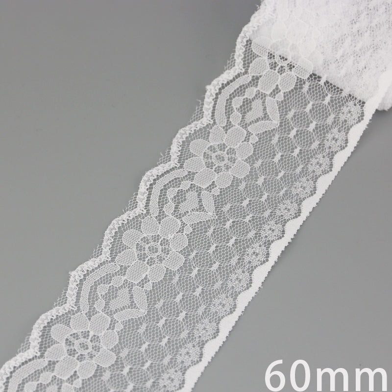 White Lace Ribbon Webbing 5 YardsRoll Polyester Fabric Trim For Gift Packing DIY Sewing Crafts  Dec 4