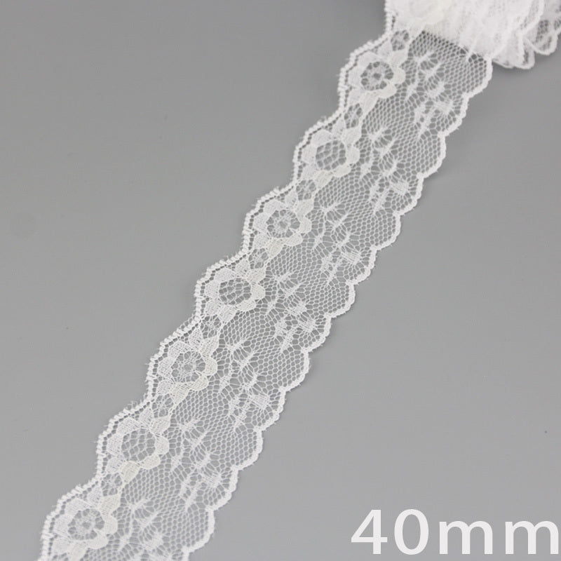 White Lace Ribbon Webbing 5 YardsRoll Polyester Fabric Trim For Gift Packing DIY Sewing Crafts  Dec 6