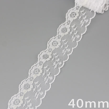 White Lace Ribbon Webbing 5 YardsRoll Polyester Fabric Trim For Gift Packing DIY Sewing Crafts  Dec 6