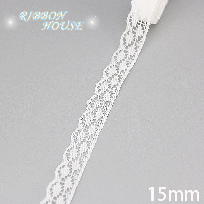 White Lace Ribbon Webbing 5 YardsRoll Polyester Fabric Trim For Gift Packing DIY Sewing Crafts  Dec 5