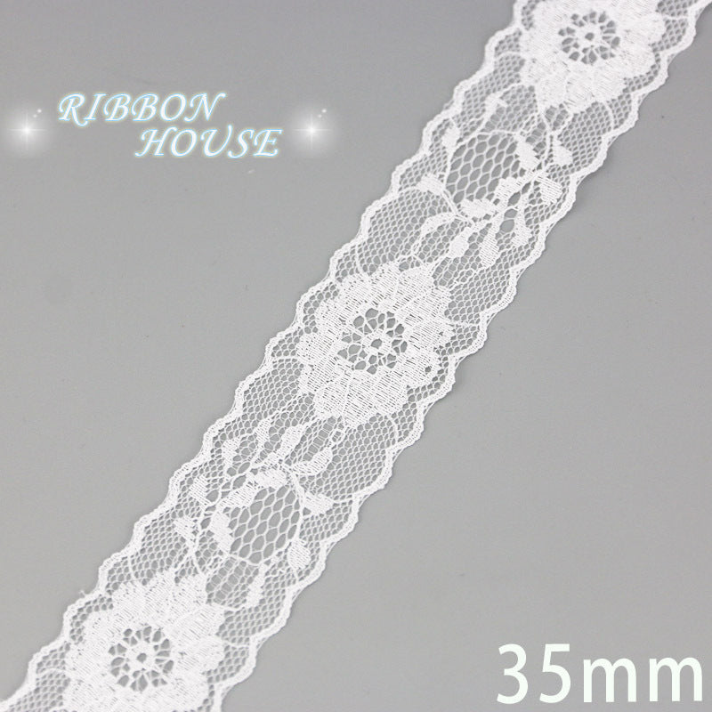 White Lace Ribbon Webbing 5 YardsRoll Polyester Fabric Trim For Gift Packing DIY Sewing Crafts  Dec 9