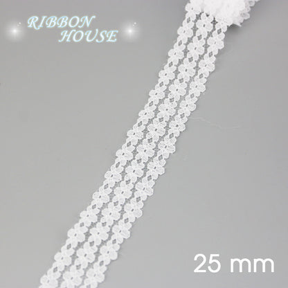 White Lace Ribbon Webbing 5 YardsRoll Polyester Fabric Trim For Gift Packing DIY Sewing Crafts  Dec 15