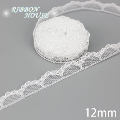 White Lace Ribbon Webbing 5 YardsRoll Polyester Fabric Trim For Gift Packing DIY Sewing Crafts  Dec 14