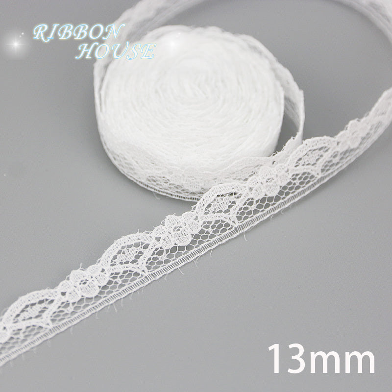 White Lace Ribbon Webbing 5 YardsRoll Polyester Fabric Trim For Gift Packing DIY Sewing Crafts  Dec 17