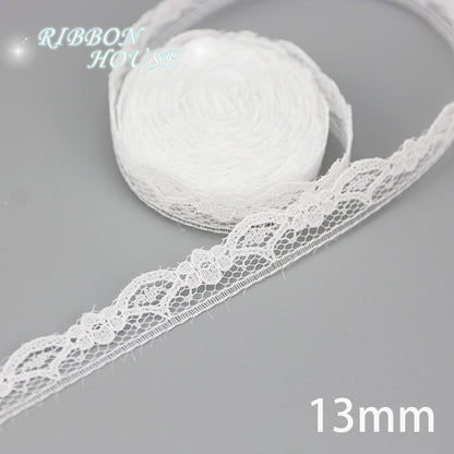 White Lace Ribbon Webbing 5 YardsRoll Polyester Fabric Trim For Gift Packing DIY Sewing Crafts  Dec 17