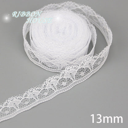 White Lace Ribbon Webbing 5 YardsRoll Polyester Fabric Trim For Gift Packing DIY Sewing Crafts  Dec 20