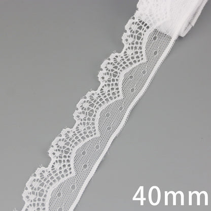 White Lace Ribbon Webbing 5 YardsRoll Polyester Fabric Trim For Gift Packing DIY Sewing Crafts  Dec 24
