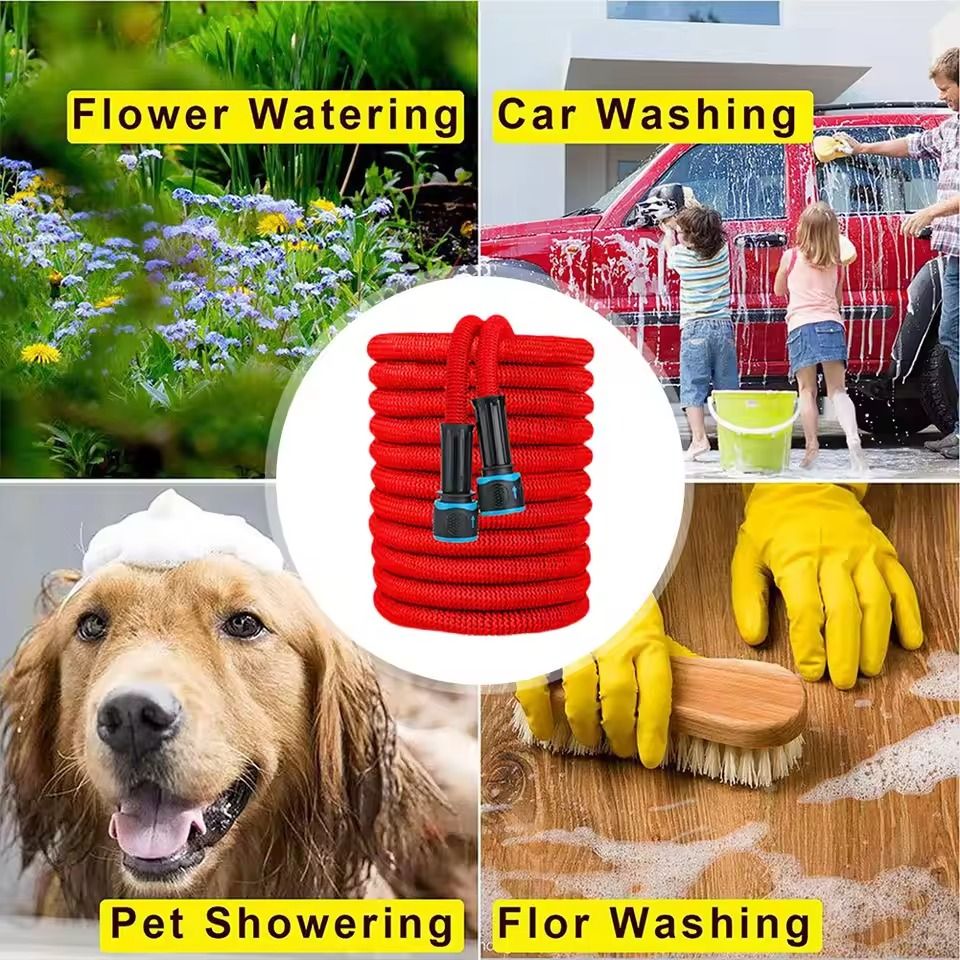 Expandable Garden Water Hose With Spray Nozzle For Irrigation And Car Washing 3