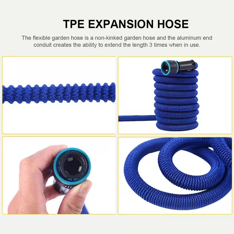 Expandable Garden Water Hose With Spray Nozzle For Irrigation And Car Washing 4