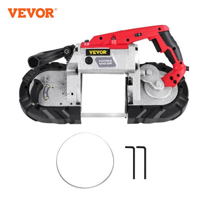 10Amp Portable Cordless Bandsaw with Variable Speed & Deep Cut Capacity for Metal, Wood, Pipes, Rebar