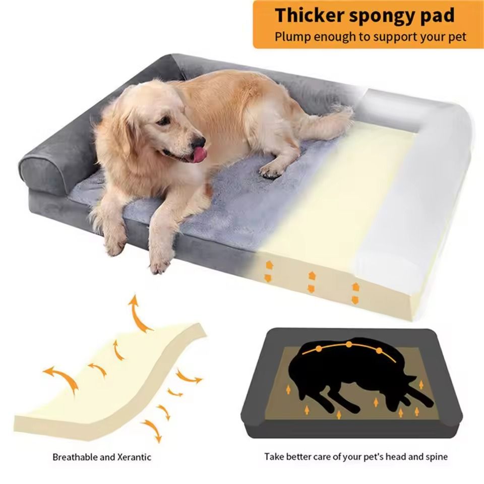 Orthopedic Dog Bed With Washable Cover And Memory Foam Cushion 4