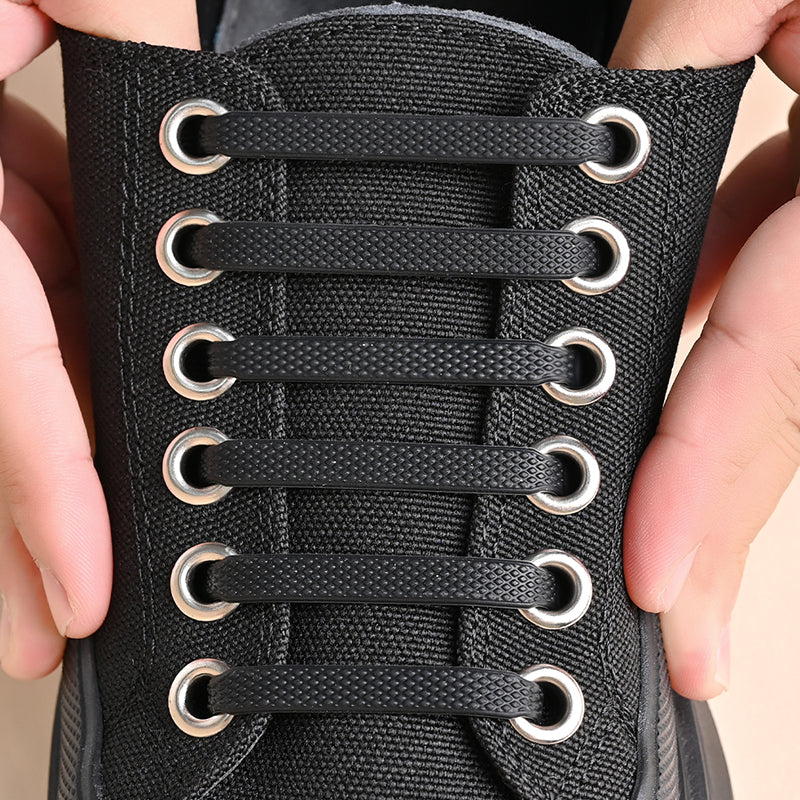 No Tie Shoelaces 16pcslot Silicone Elastic Laces Creative Rubber Lazy Shoelaces For Sneakers Sports 1