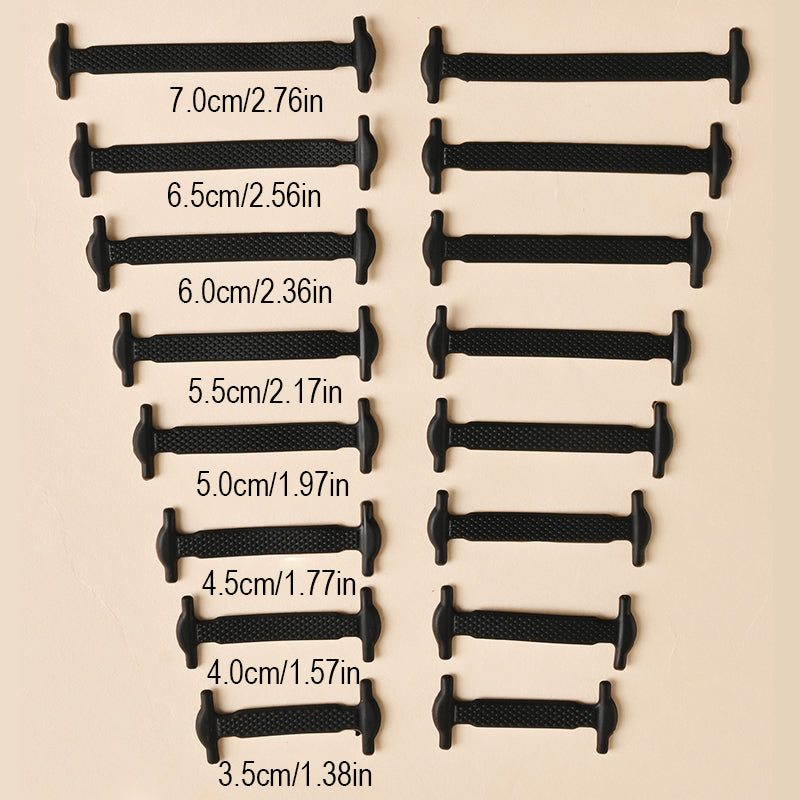 No Tie Shoelaces 16pcslot Silicone Elastic Laces Creative Rubber Lazy Shoelaces For Sneakers Sports 3
