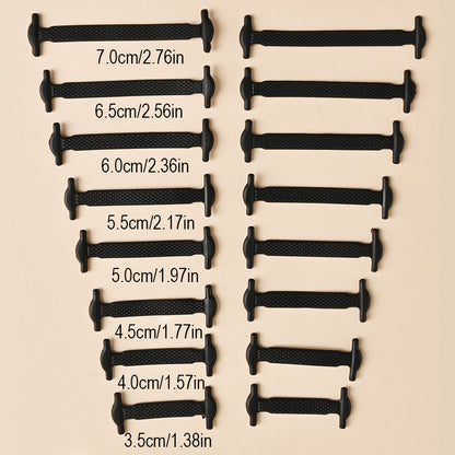 No Tie Shoelaces 16pcslot Silicone Elastic Laces Creative Rubber Lazy Shoelaces For Sneakers Sports 3