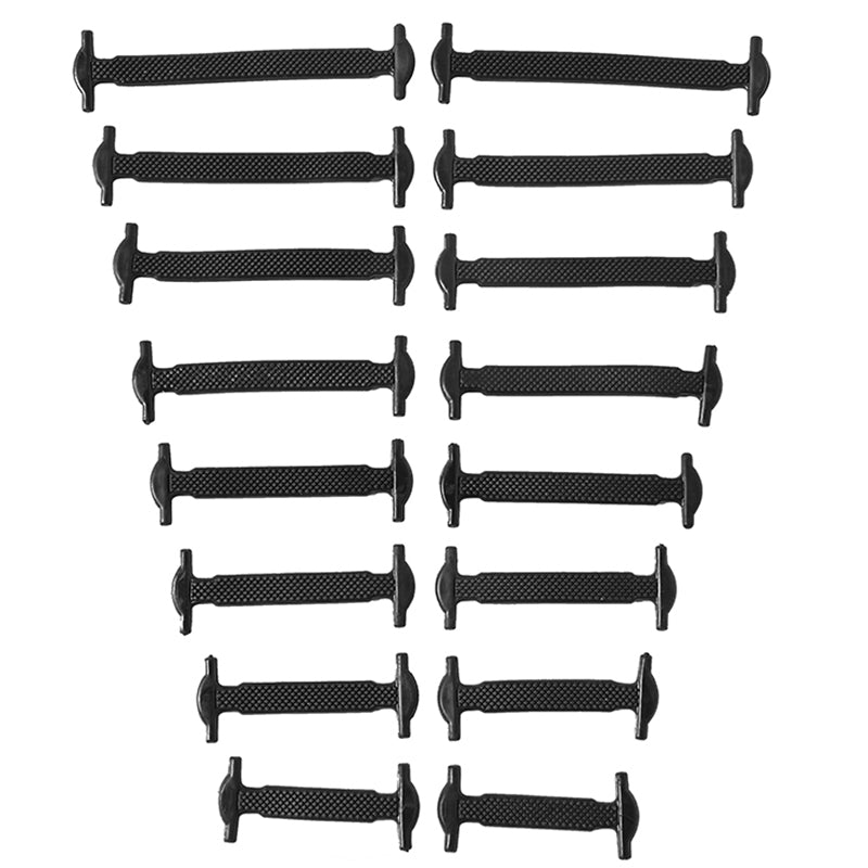 No Tie Shoelaces 16pcslot Silicone Elastic Laces Creative Rubber Lazy Shoelaces For Sneakers Sports 7