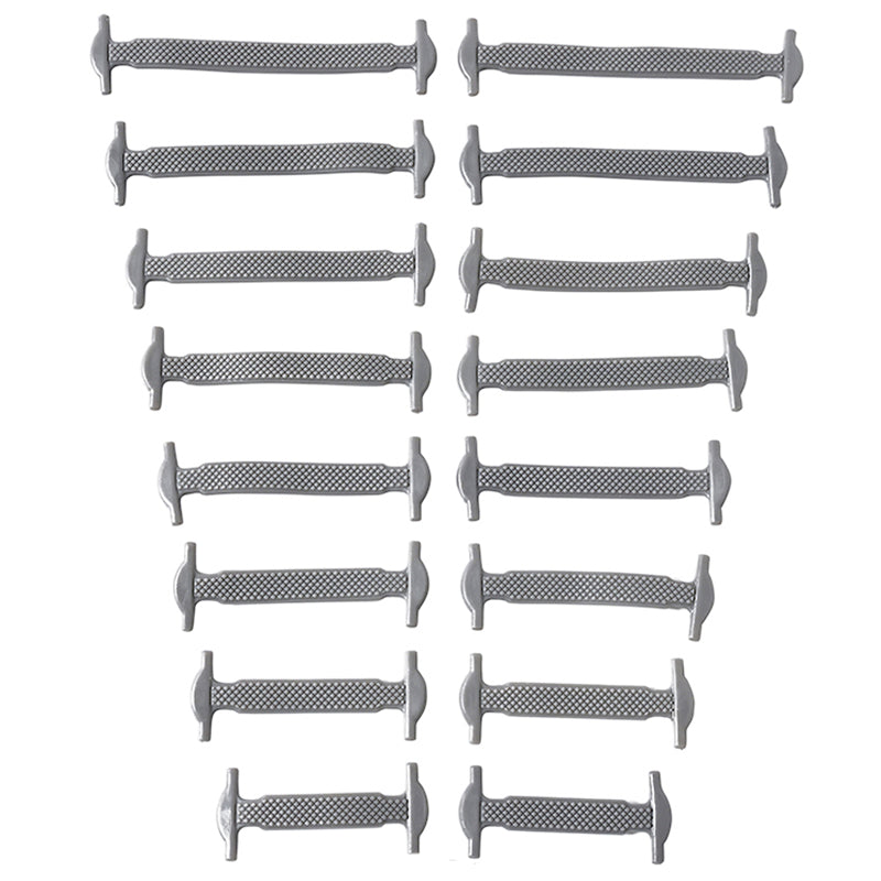 No Tie Shoelaces 16pcslot Silicone Elastic Laces Creative Rubber Lazy Shoelaces For Sneakers Sports 9