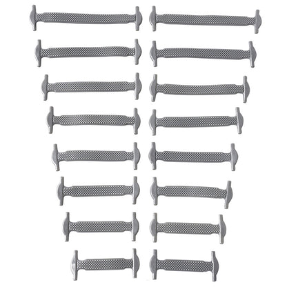 No Tie Shoelaces 16pcslot Silicone Elastic Laces Creative Rubber Lazy Shoelaces For Sneakers Sports 9
