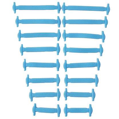 No Tie Shoelaces 16pcslot Silicone Elastic Laces Creative Rubber Lazy Shoelaces For Sneakers Sports 10