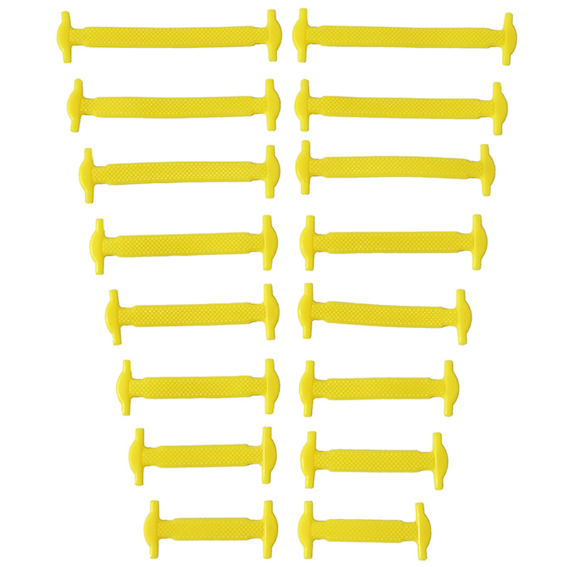 No Tie Shoelaces 16pcslot Silicone Elastic Laces Creative Rubber Lazy Shoelaces For Sneakers Sports 12