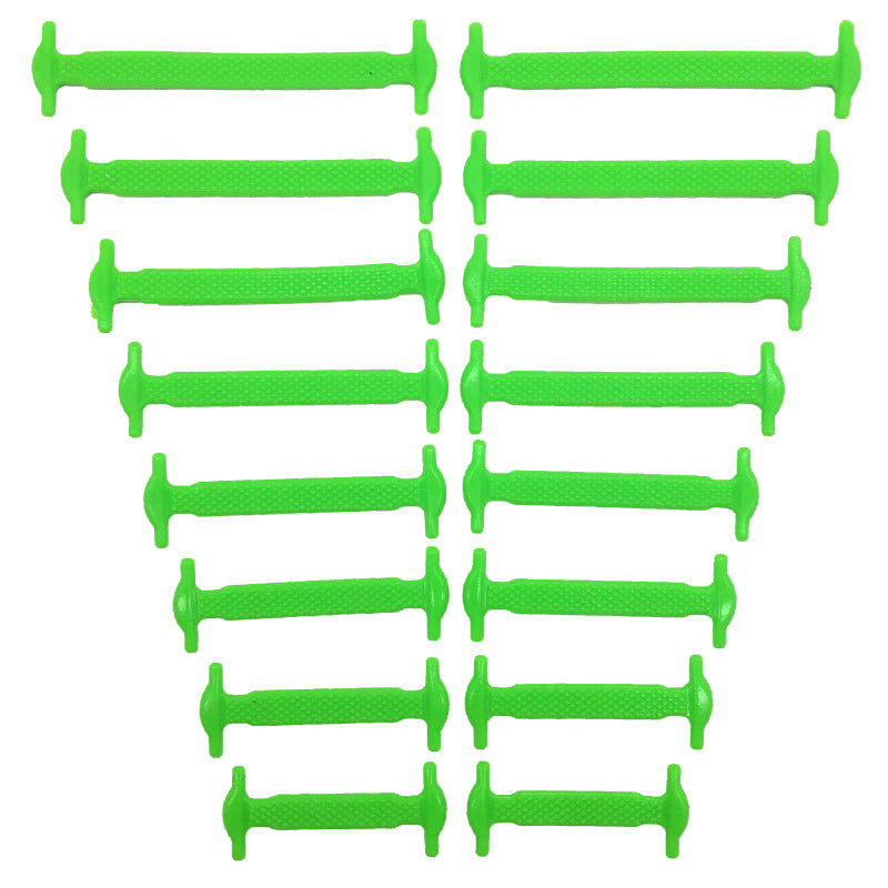 No Tie Shoelaces 16pcslot Silicone Elastic Laces Creative Rubber Lazy Shoelaces For Sneakers Sports 14