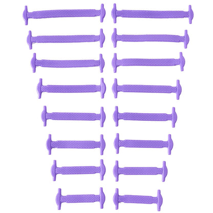No Tie Shoelaces 16pcslot Silicone Elastic Laces Creative Rubber Lazy Shoelaces For Sneakers Sports 13