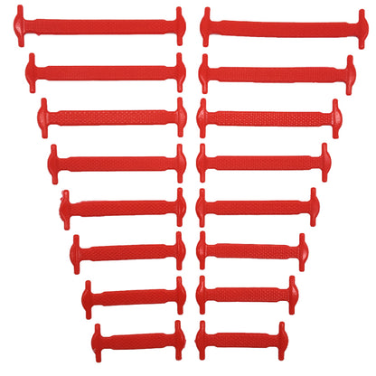 No Tie Shoelaces 16pcslot Silicone Elastic Laces Creative Rubber Lazy Shoelaces For Sneakers Sports 15