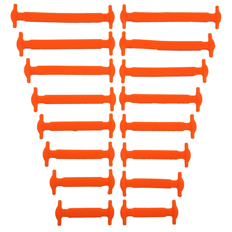 No Tie Shoelaces 16pcslot Silicone Elastic Laces Creative Rubber Lazy Shoelaces For Sneakers Sports 16